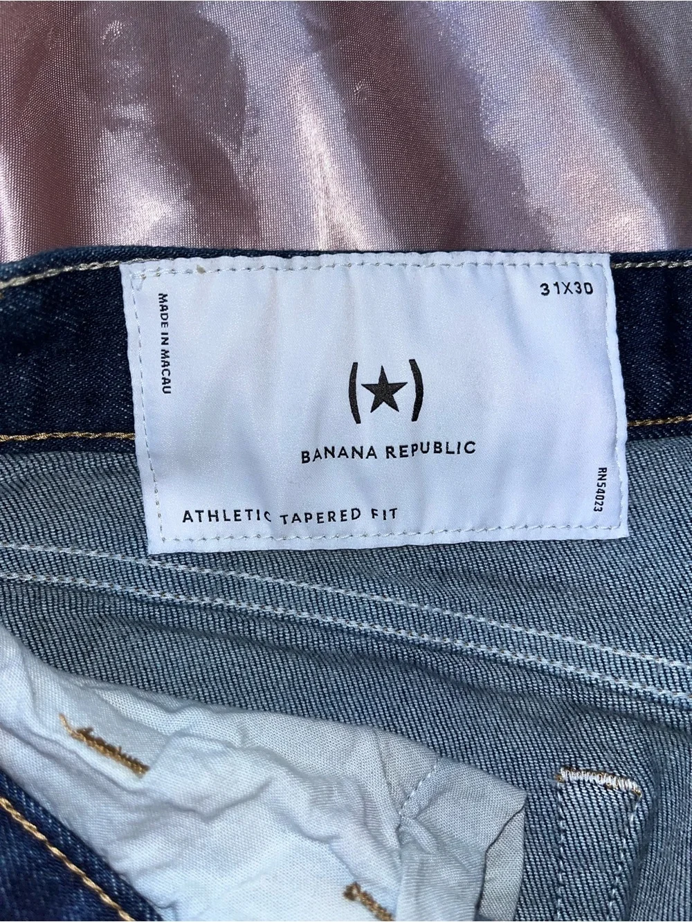 Banana Republic Athletic Tapered Fit Dark Indigo Jeans Size 31x30